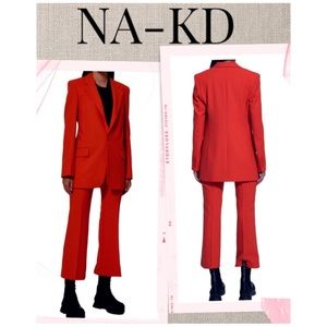NA-KD Blazer Tailored Blazer in Red Size 34 or Size 4